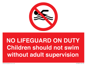 NO LIFEGUARD ON DUTY